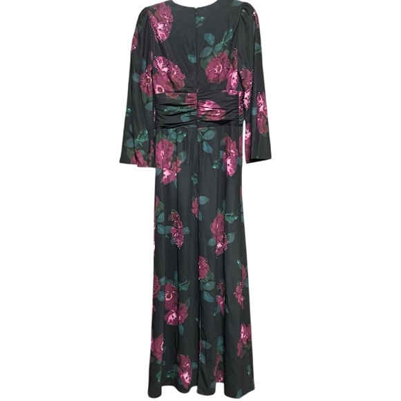 Figue Harley Floral Beaded Gown Maxi Dress Size 6 Quiet Luxury Mother of Bride - Picture 10 of 14